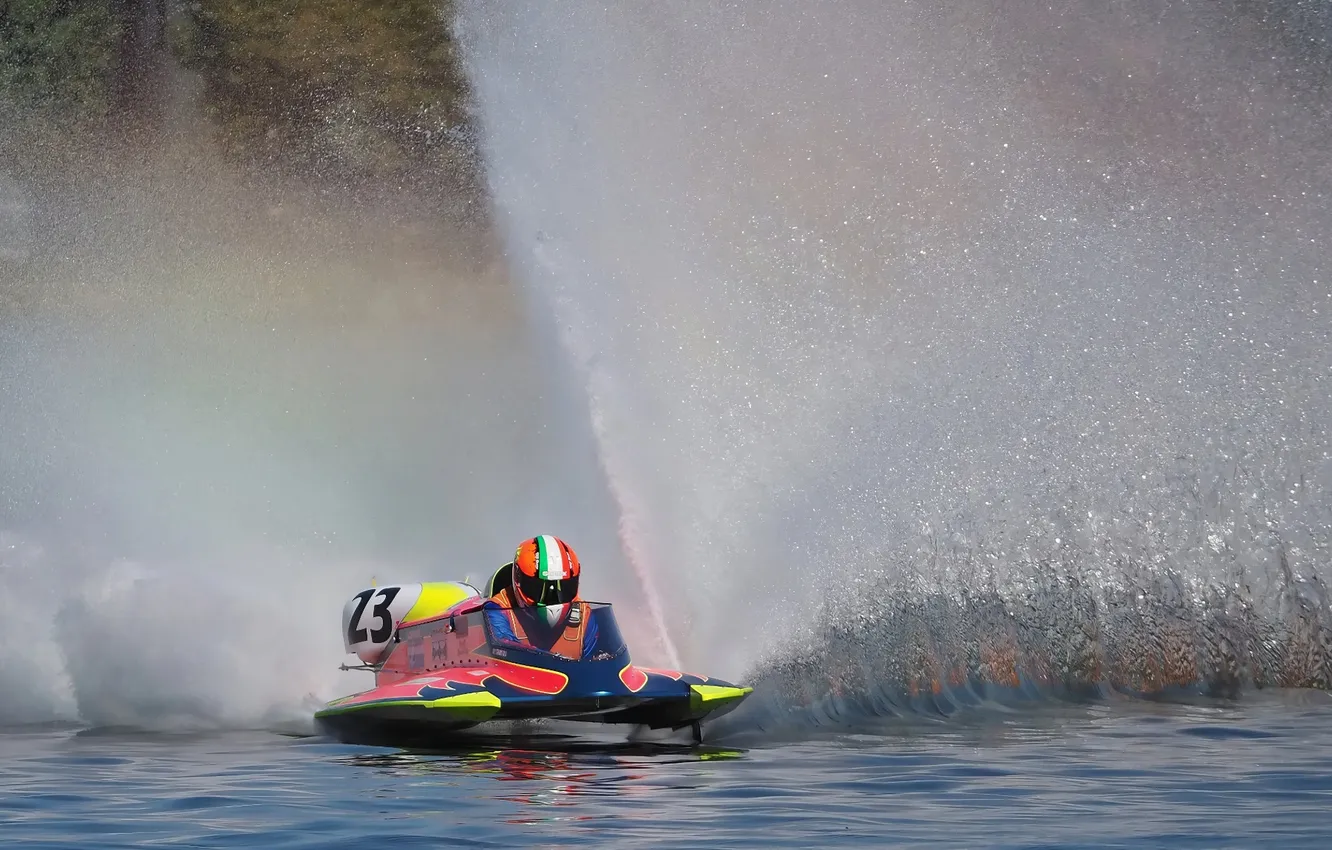 Photo wallpaper race, boat, speed