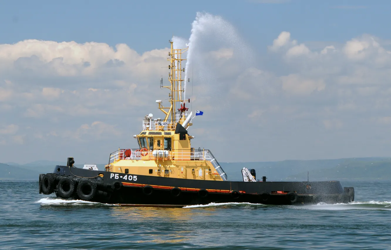 Photo wallpaper exercises, auxiliary fleet, raid tugboat