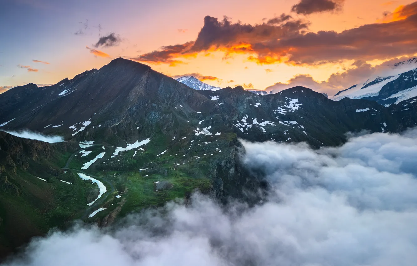 Photo wallpaper mountains, Switzerland, Alps