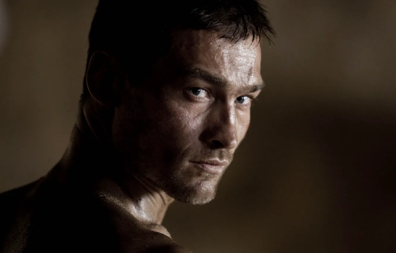 Photo wallpaper look, face, Spartacus, Andy Whitfield