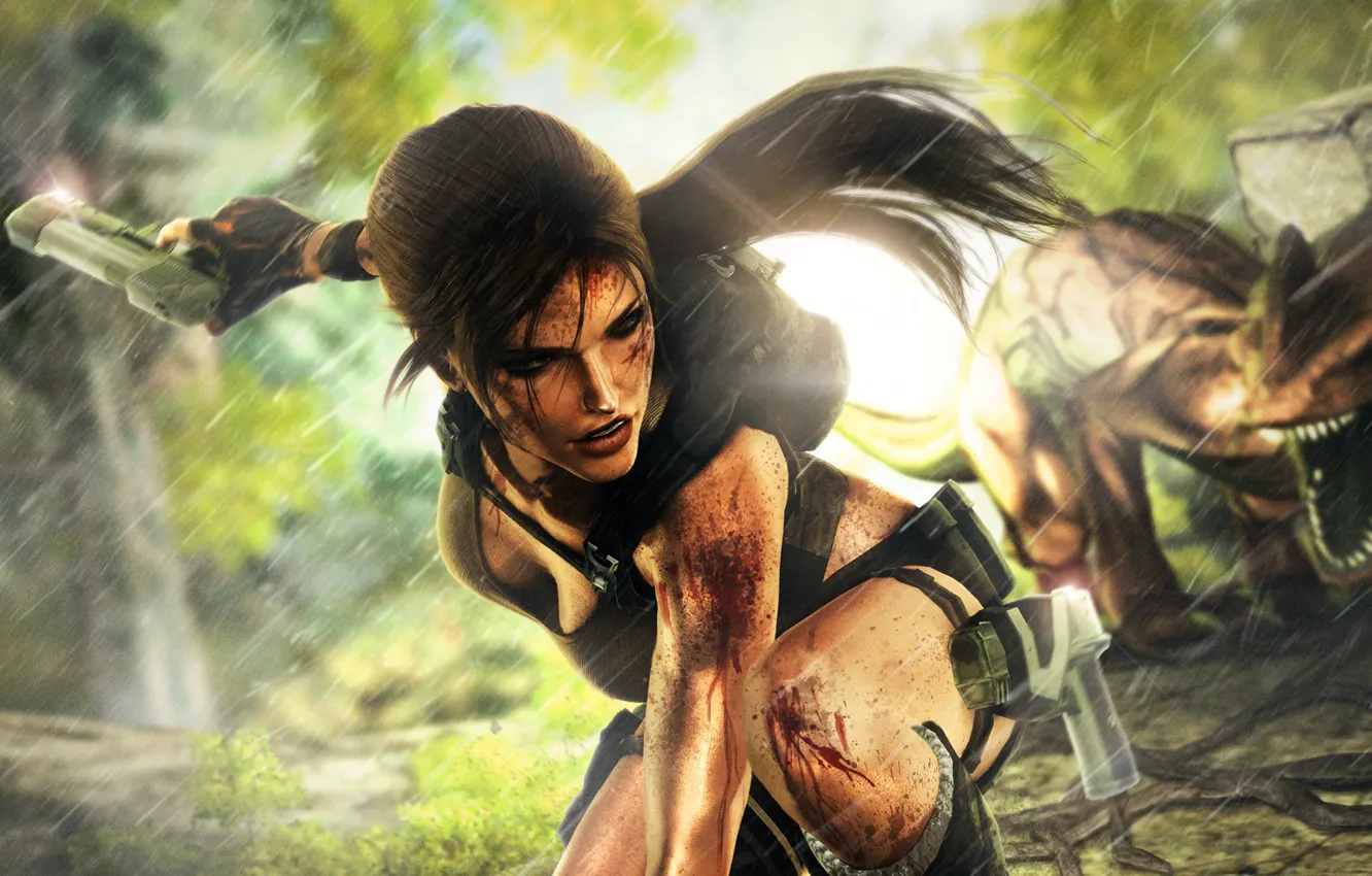 Photo wallpaper Lara Croft, Eidos Interactive, Crystal Dynamics, Tomb Raider: Underworld