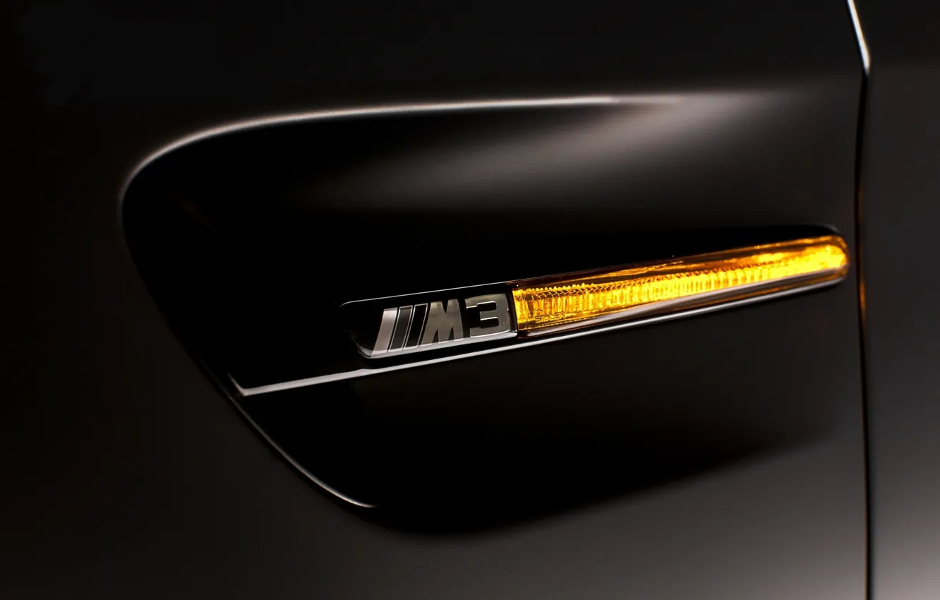 Photo wallpaper macro, black, BMW, icon, BMV, label, turn signal
