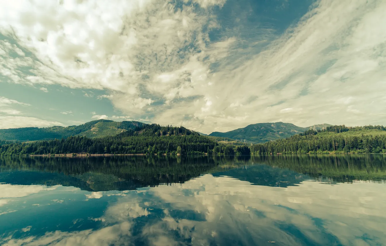 Photo wallpaper lake, USA, Washington, Cabin Creek, The Pacific Northwest