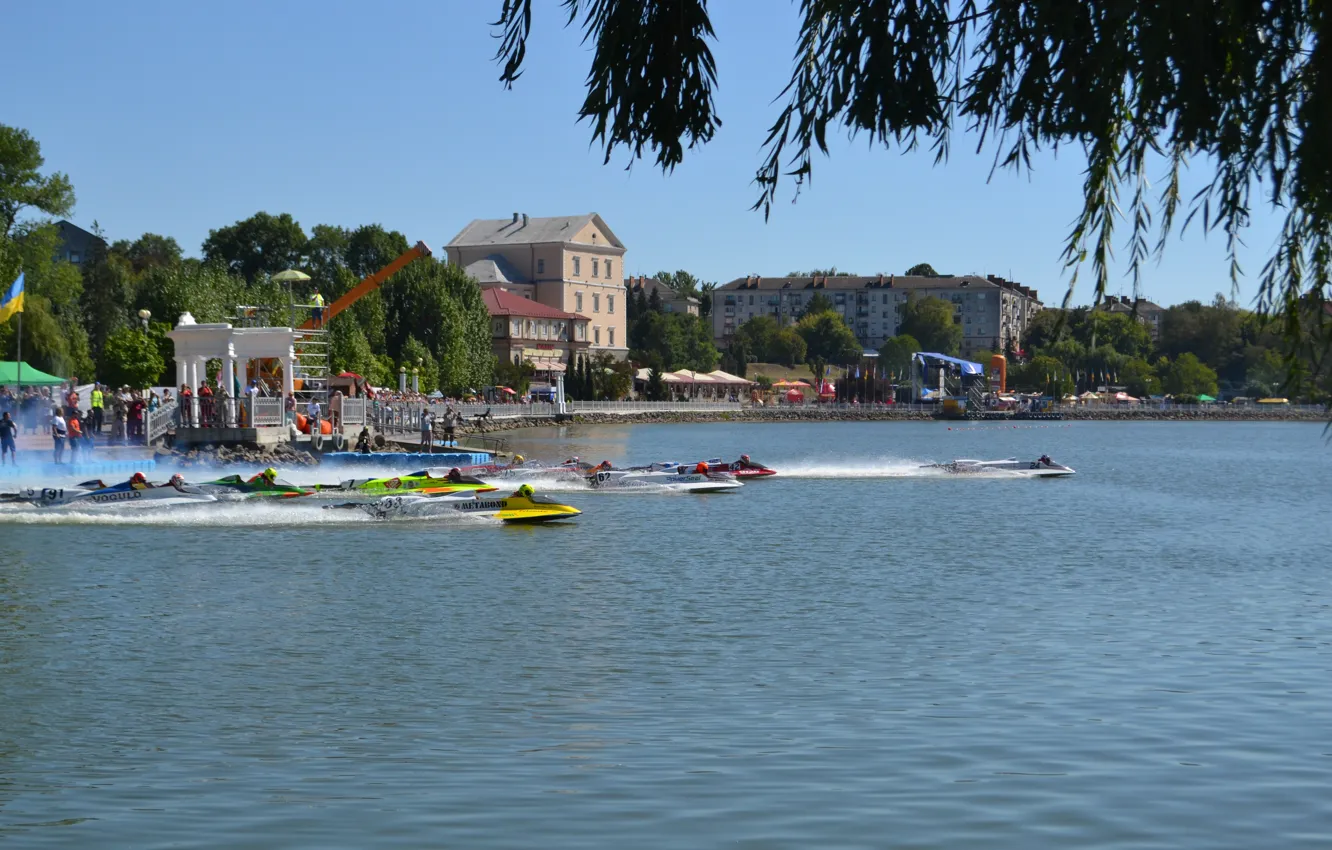 Photo wallpaper race, boat, speed