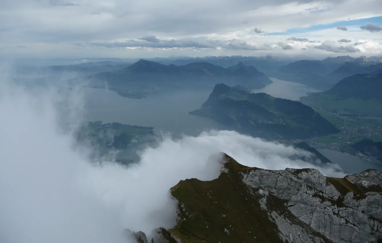 Photo wallpaper Switzerland, Alps, Mount Pilatus