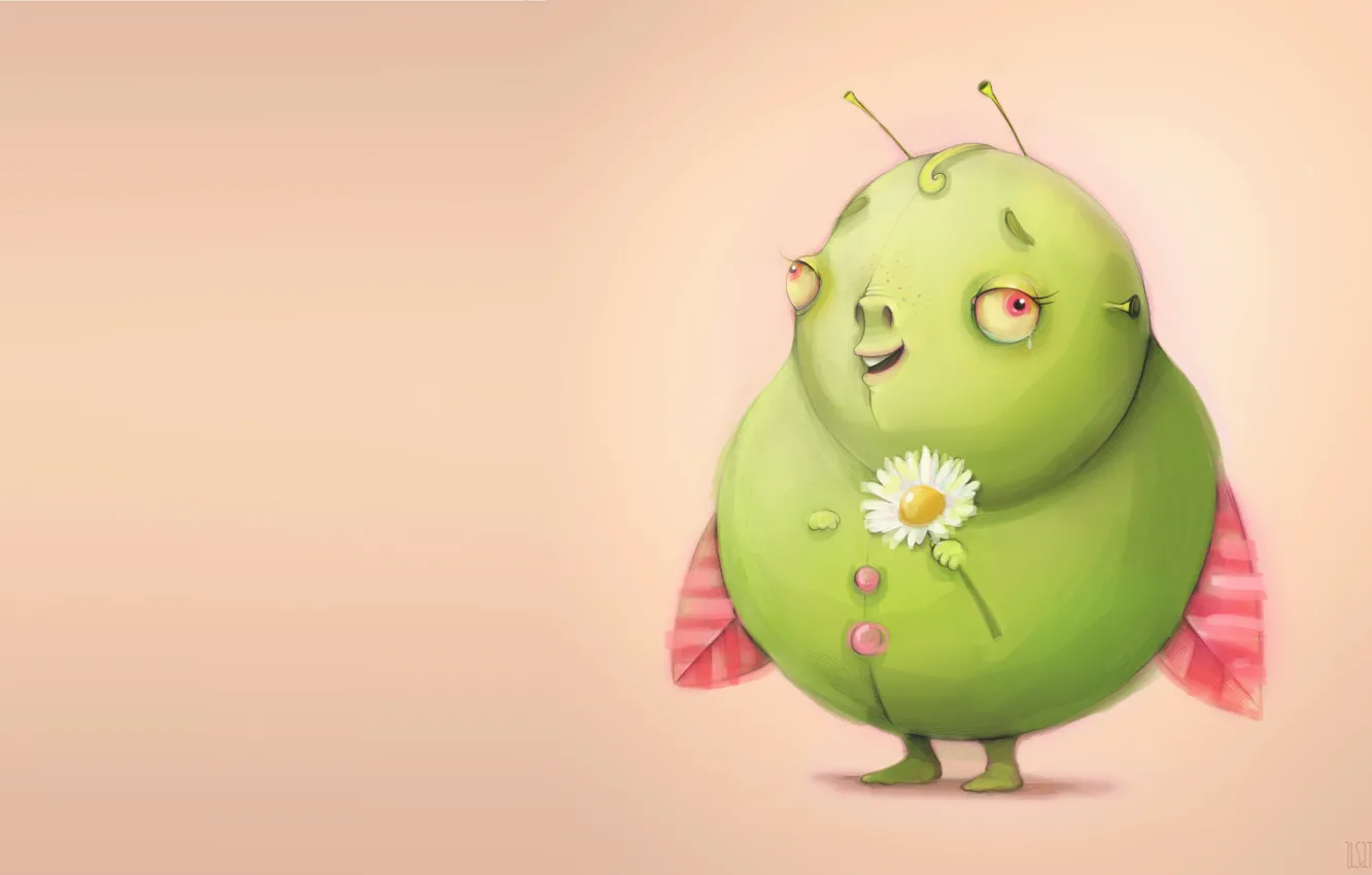 Photo wallpaper bug, chamomile, art, Beetle, children's, Beehive Wigierska
