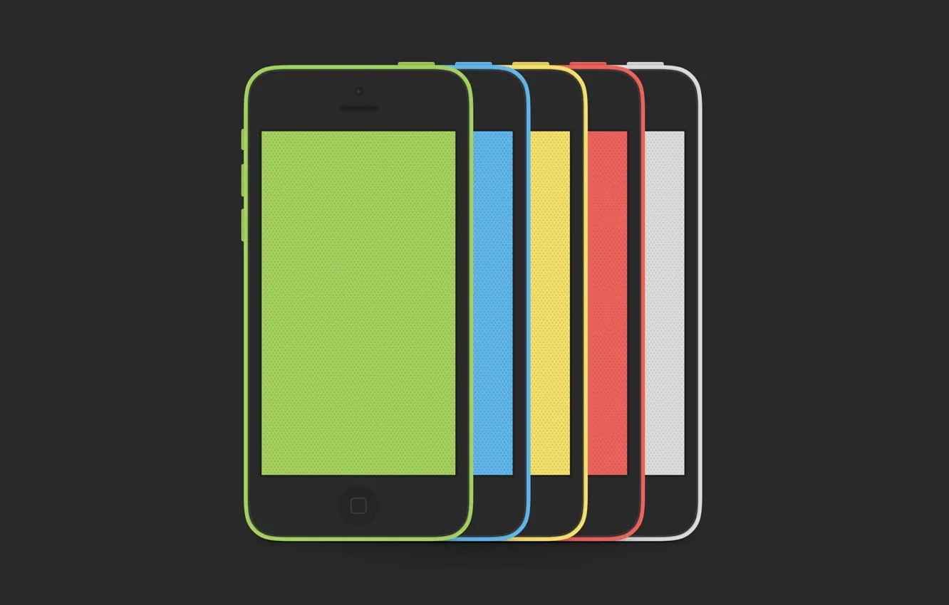 Photo wallpaper Apple, iPhone, Red, Blue, Green, White, Yellow, Hi-Tech