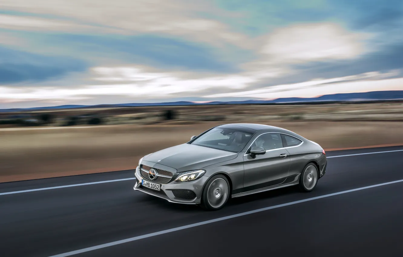 Photo wallpaper Mercedes-Benz, Mercedes, AMG, Coupe, C-Class, 2015, C205