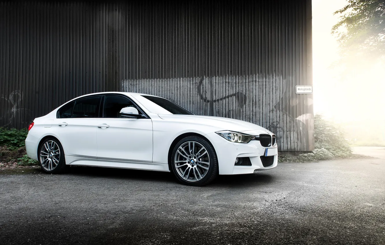 Photo wallpaper BMW, BMW, white, F30, 330d