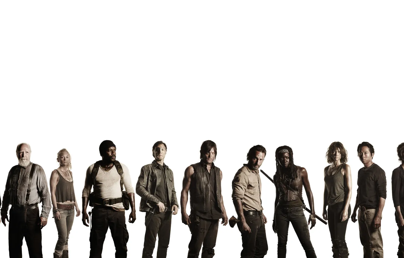 Photo wallpaper white background, horror, the series, characters, The walking dead, walking dead, tv series