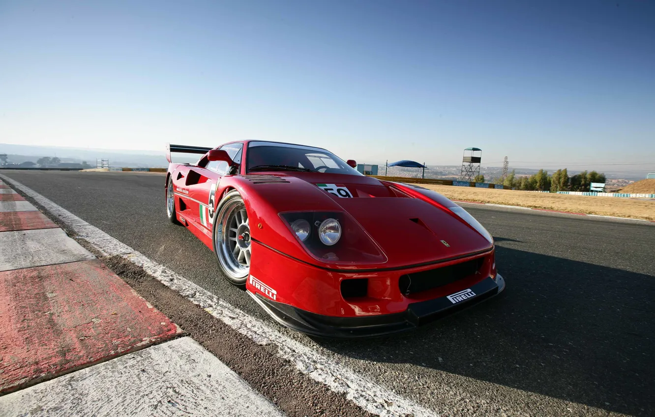 Photo wallpaper Auto, Machine, Ferrari, F40, Supercar, Front view