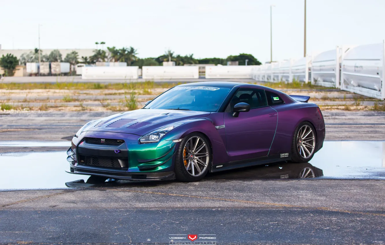 Photo wallpaper GTR, Nissan, Forged, Vossen, VPS-307