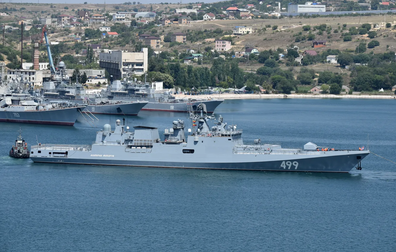 Photo wallpaper ship, mooring, guard, Admiral Makarov