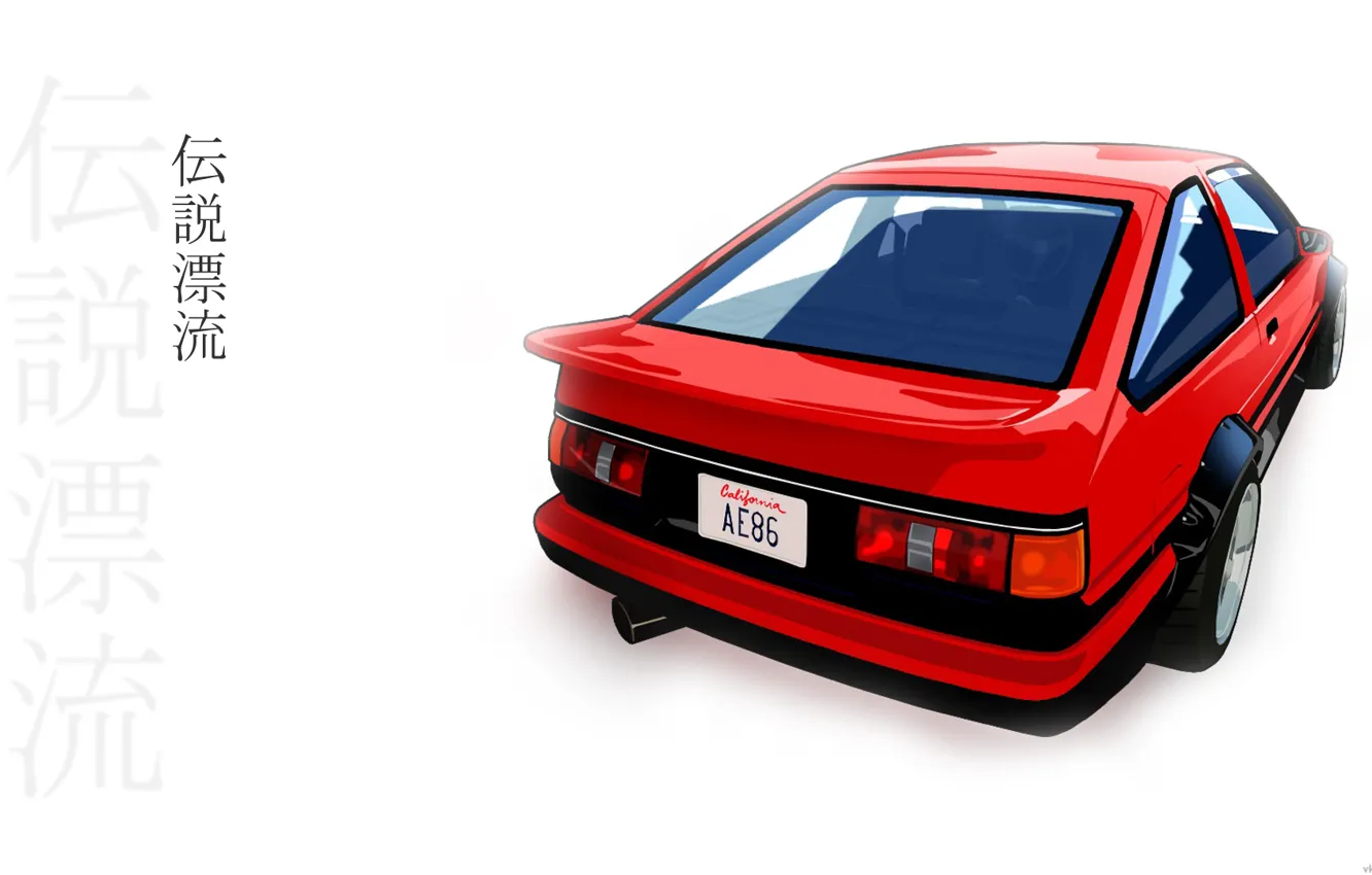 Photo wallpaper Toyota, AE86, red car, Drift legend