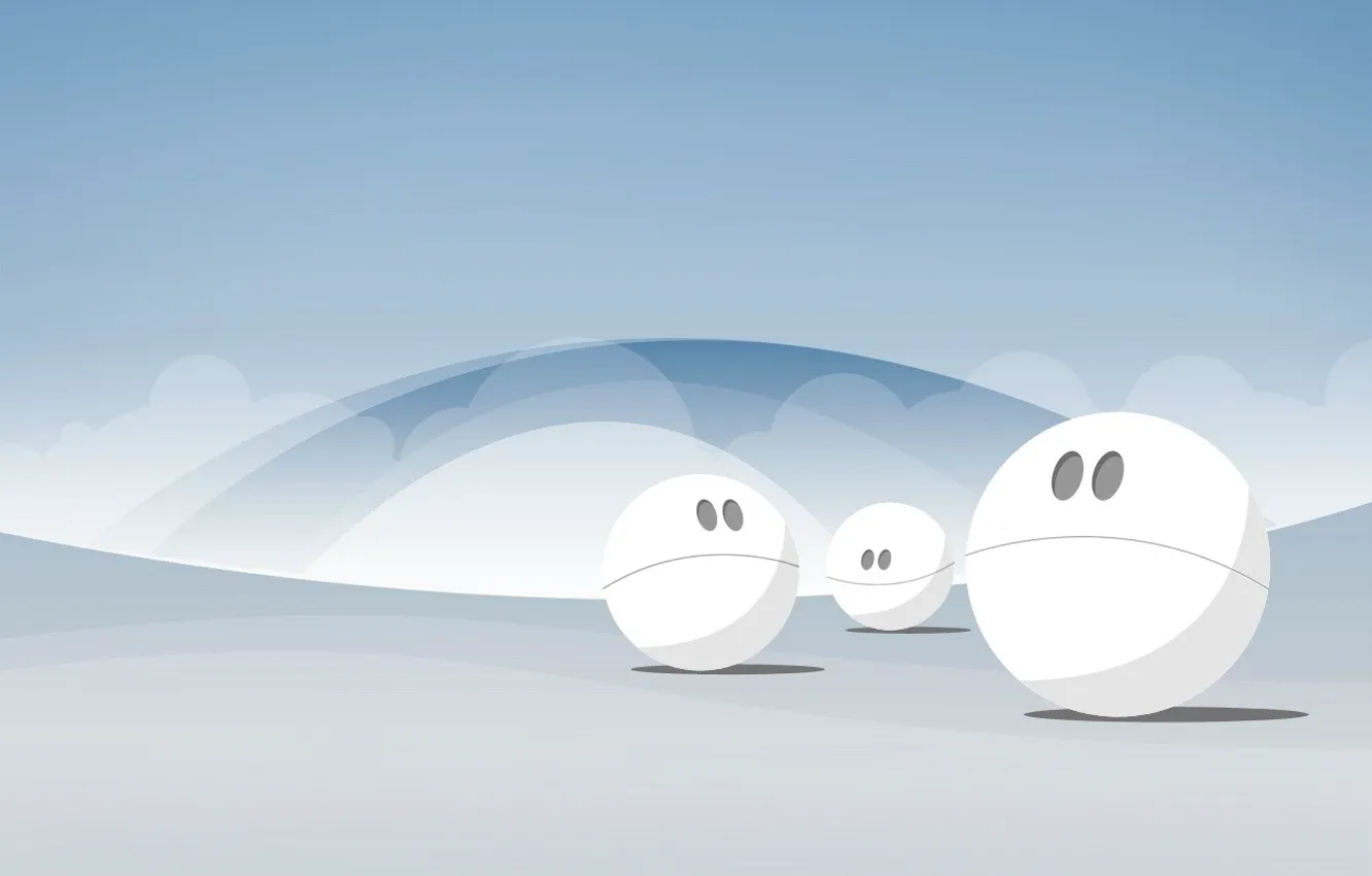 Photo wallpaper balls, minimalism, vector