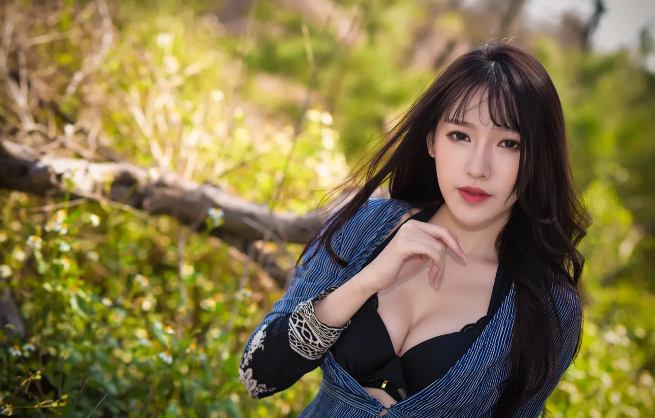 Photo wallpaper summer, face, Oriental girl