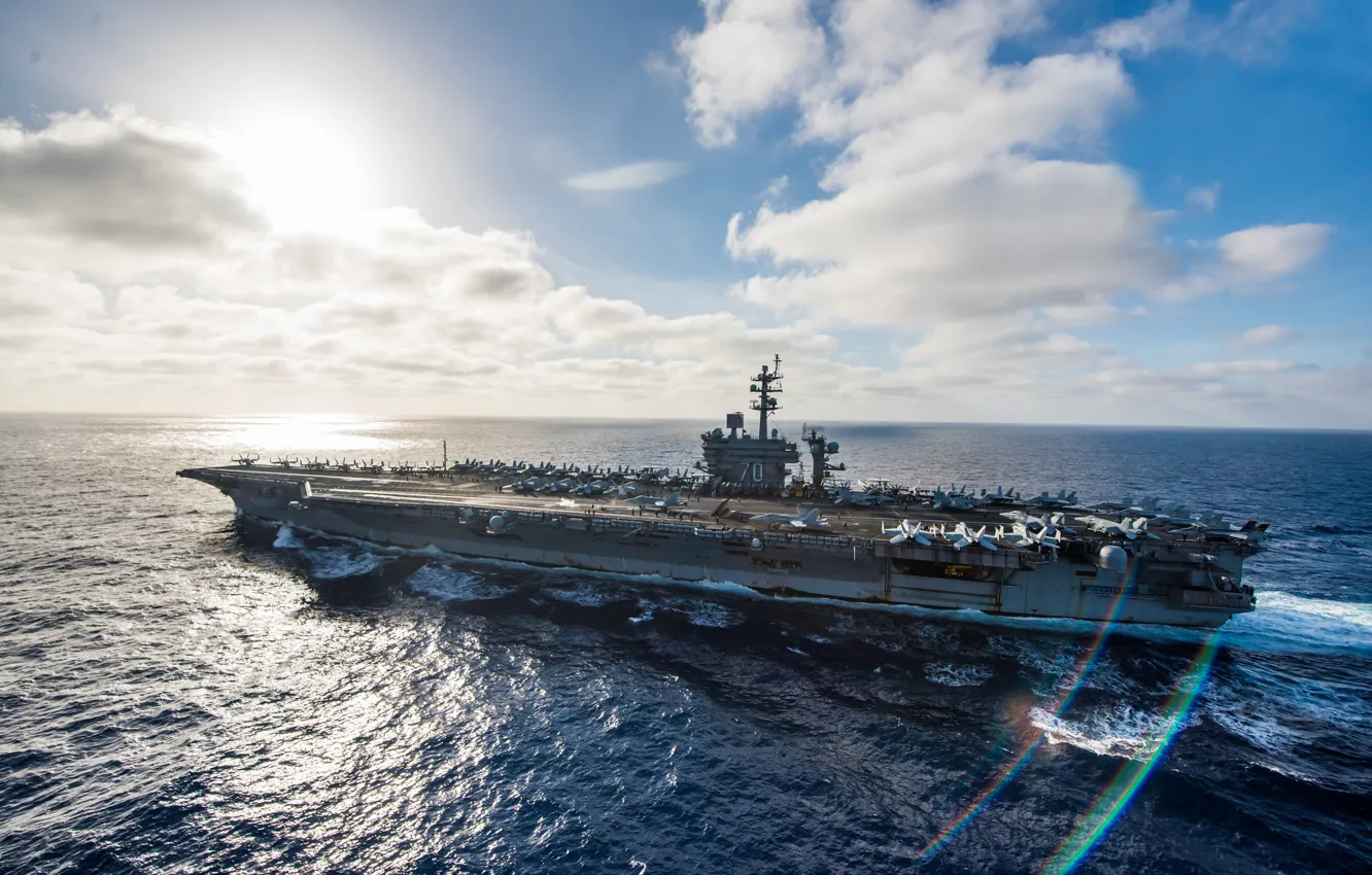 Photo wallpaper USS, aircraft carrier, Carl Vinson, CVN 70