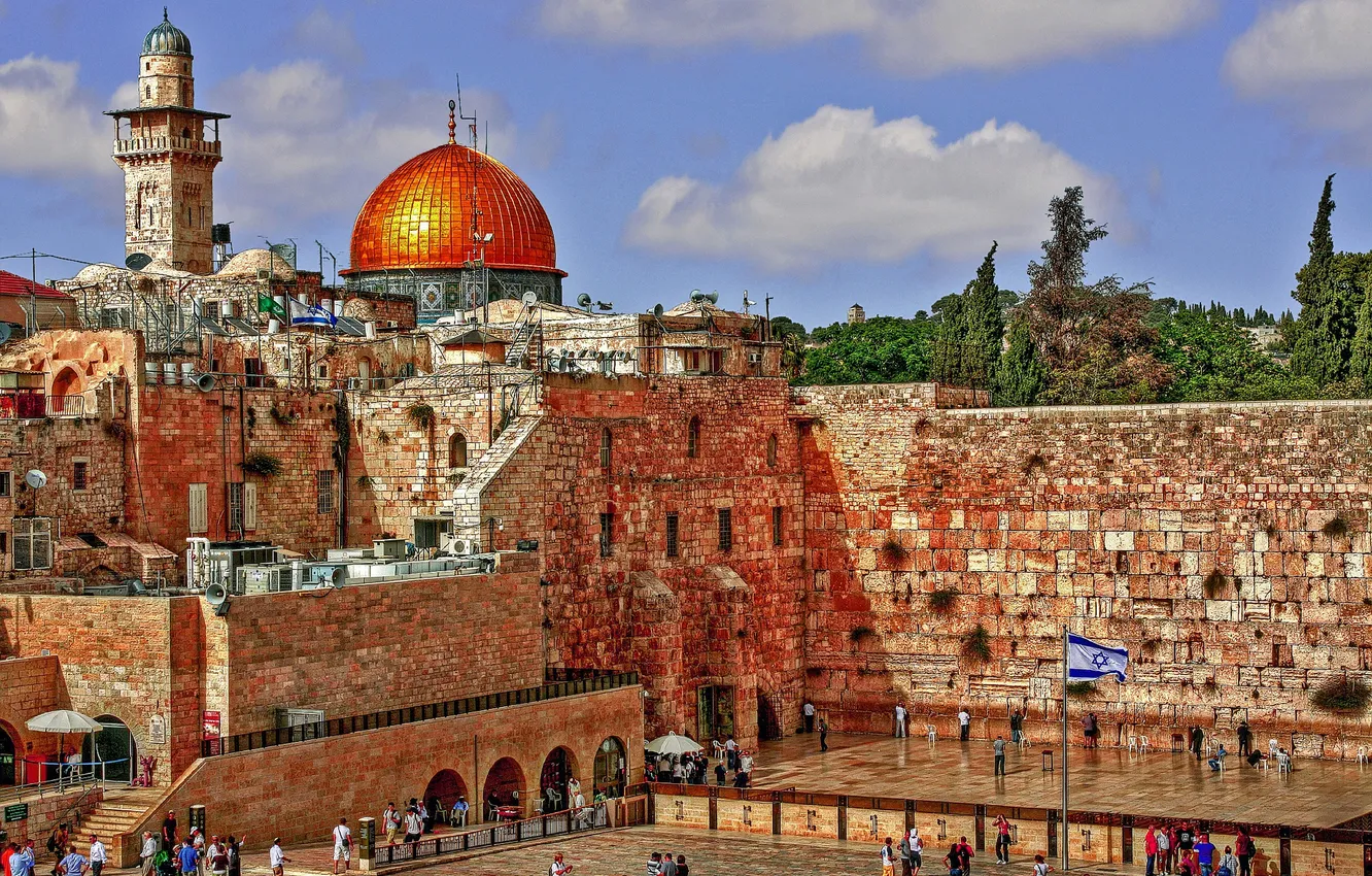 Photo wallpaper the sky, temple, Jerusalem, Israel, the wailing wall
