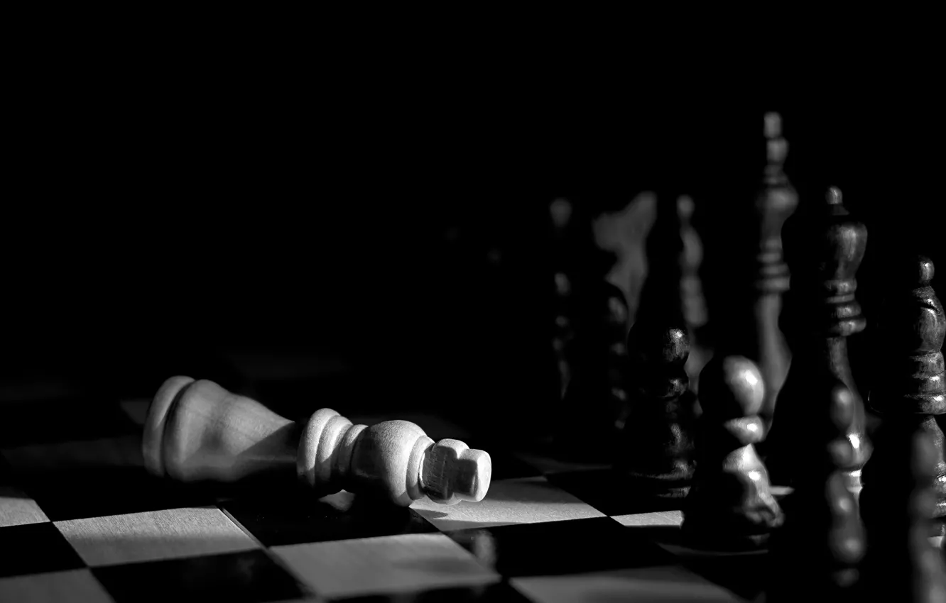 Photo wallpaper the game, chess, figure