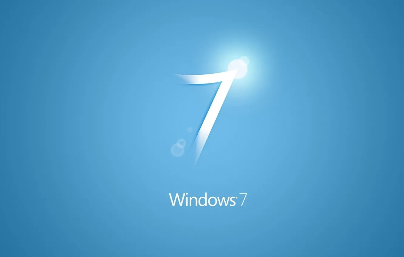 Photo wallpaper Wallpaper, windows, blue, windows7