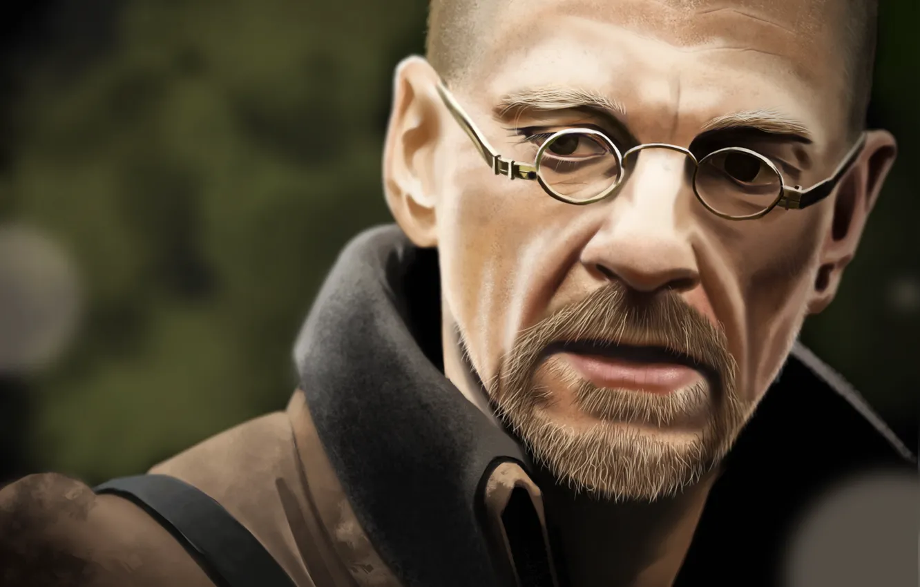 Photo wallpaper mustache, war, art, glasses, male, form, beard, military