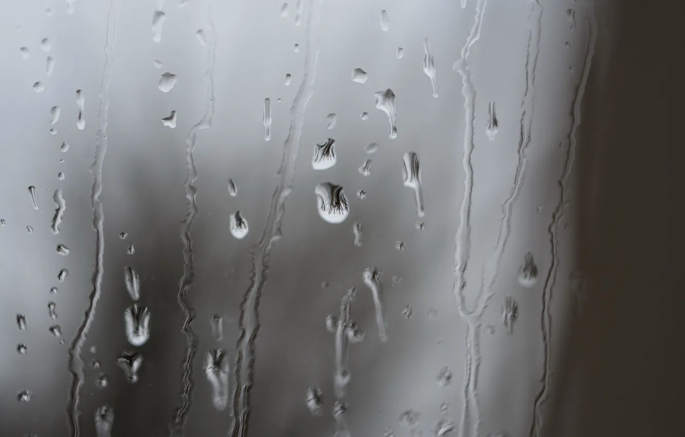 Photo wallpaper glass, water, drops