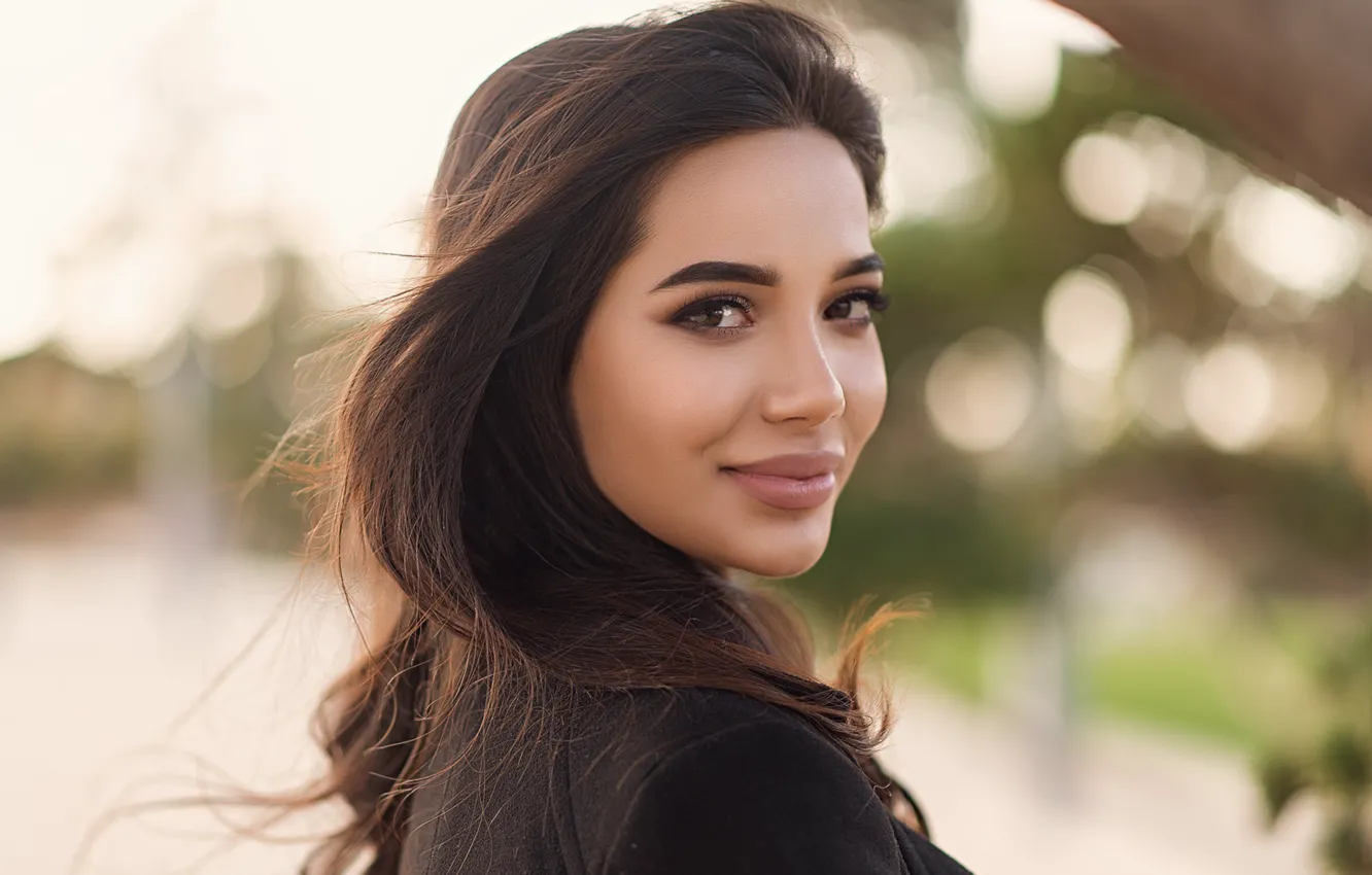 Photo wallpaper look, girl, smile, Eugene Galyaev, Masha Klyuev