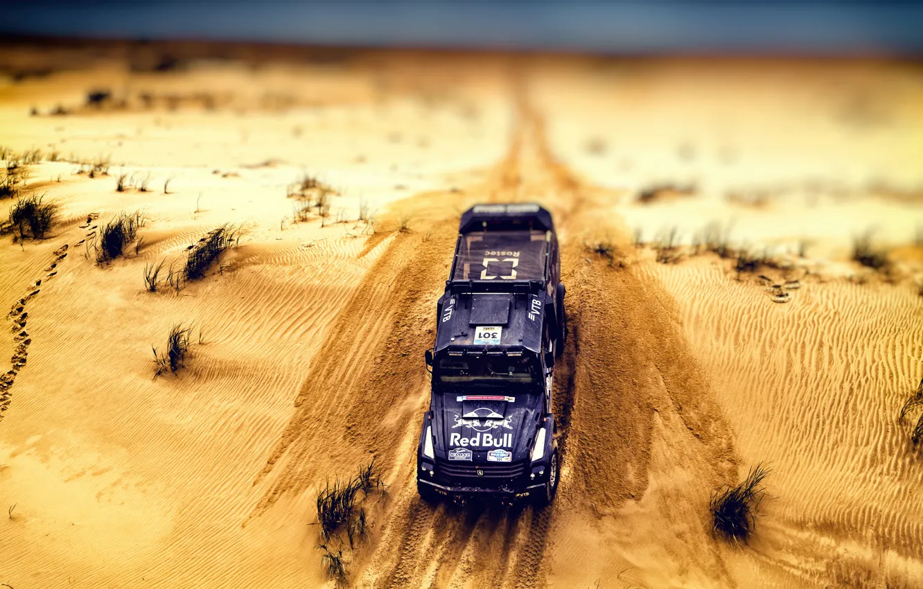 Photo wallpaper Sand, Auto, Sport, Machine, Speed, Truck, Master, Russia