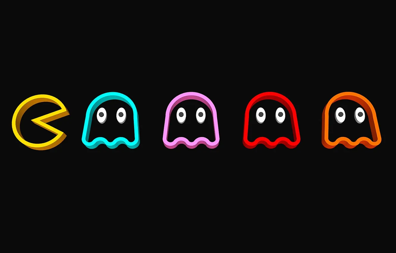 Photo wallpaper game, vintage, minimalism, digital art, artwork, black background, arcade, simple background