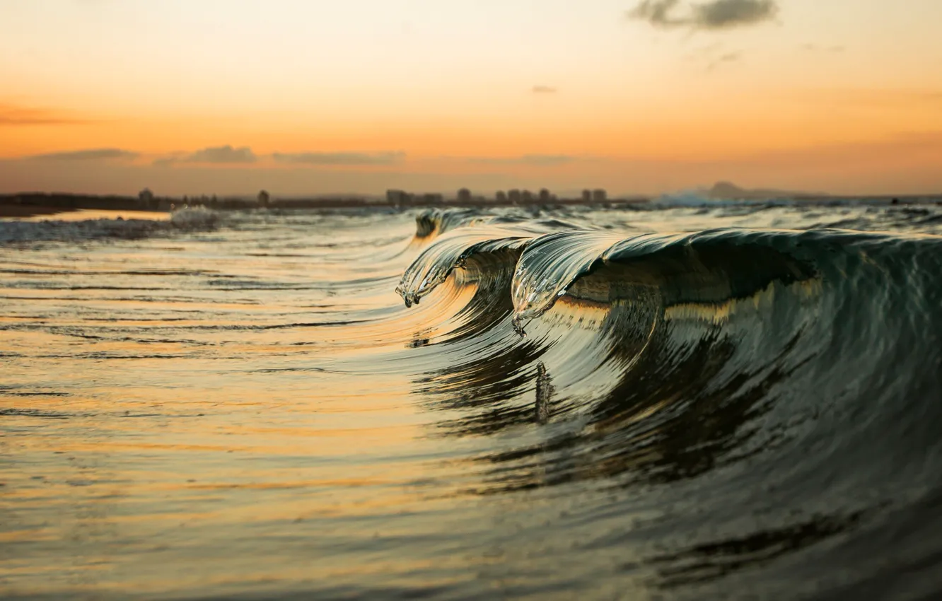 Photo wallpaper sea, wave, water, nature