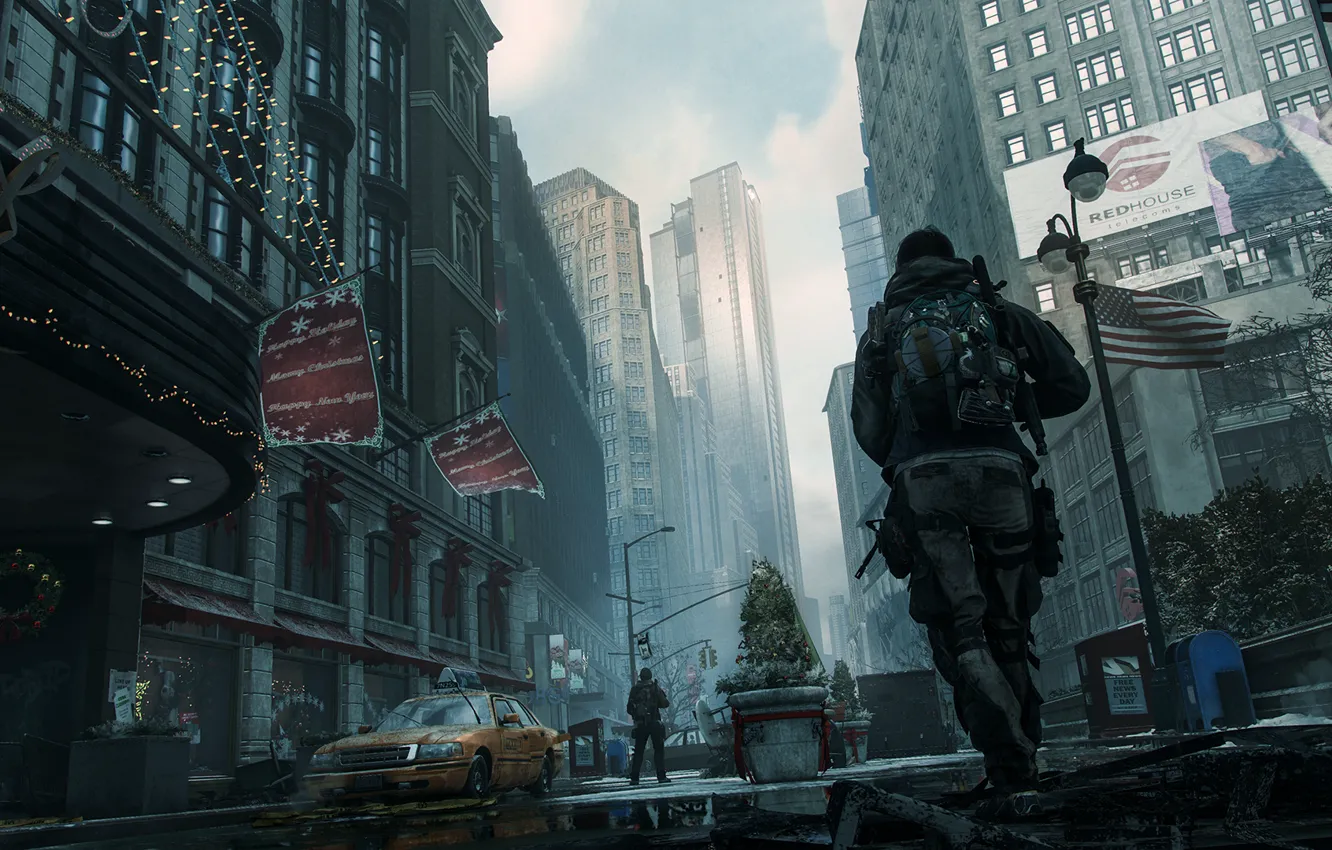 Photo wallpaper the city, soldiers, USA, new York, The Division