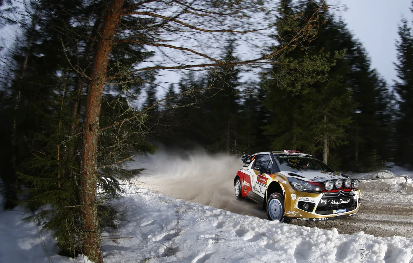 Photo wallpaper Rally Sweden, DS3, WRC, Mads Ostberg
