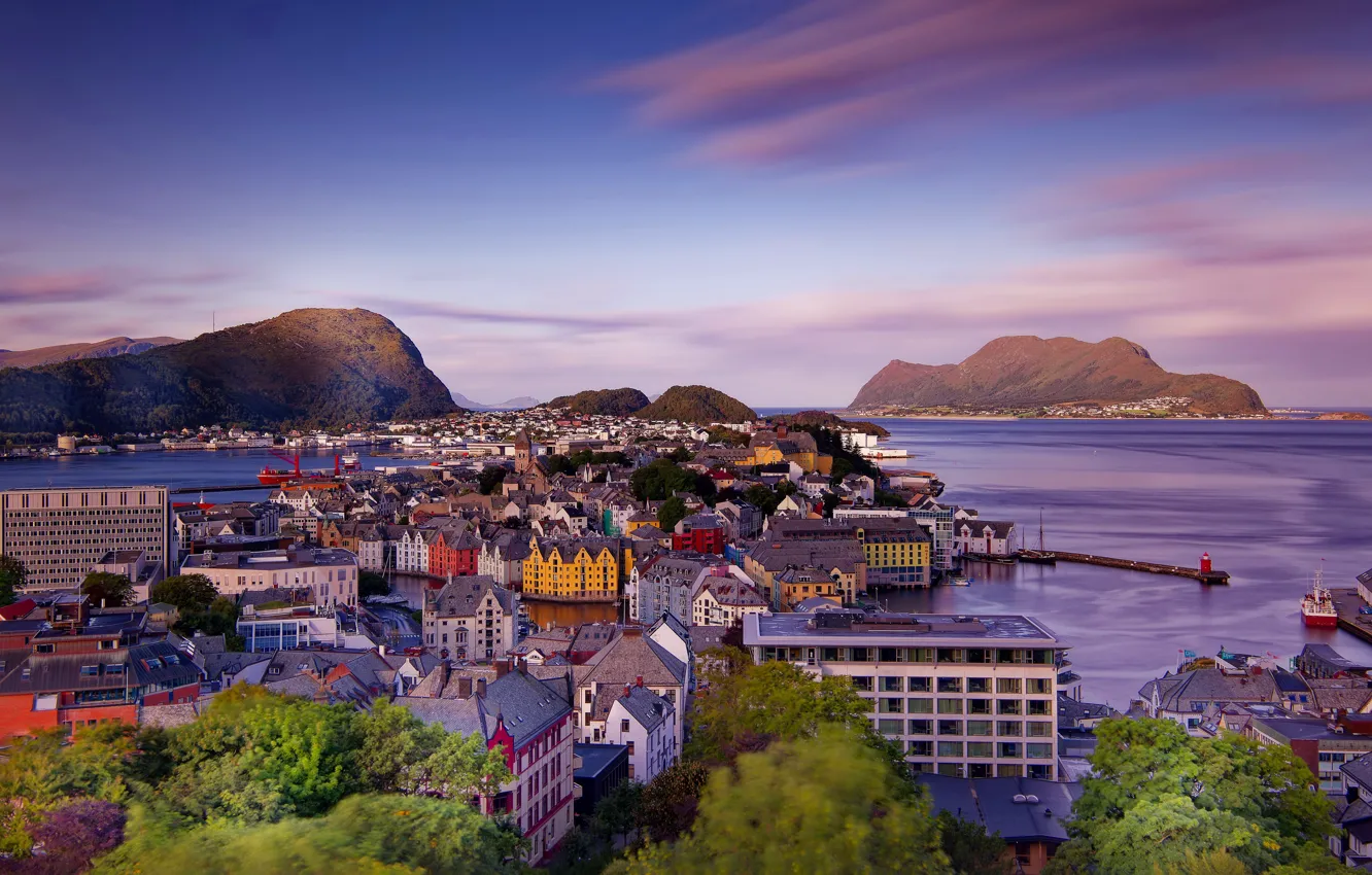 Photo wallpaper Norway, Møre and Romsdal, Ålesund