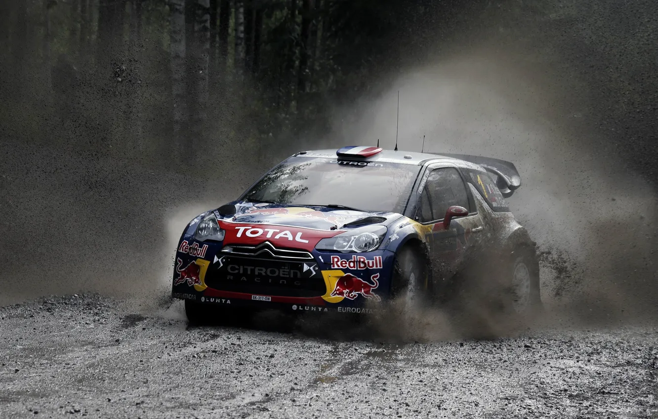 Photo wallpaper squirt, race, dirt, Citroen, Citroen, DS3, WRC, Rally