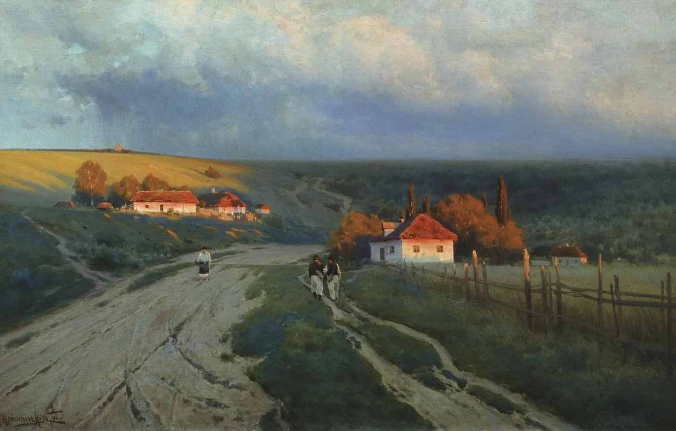 Photo wallpaper picture, the evening, Kryzhitsky