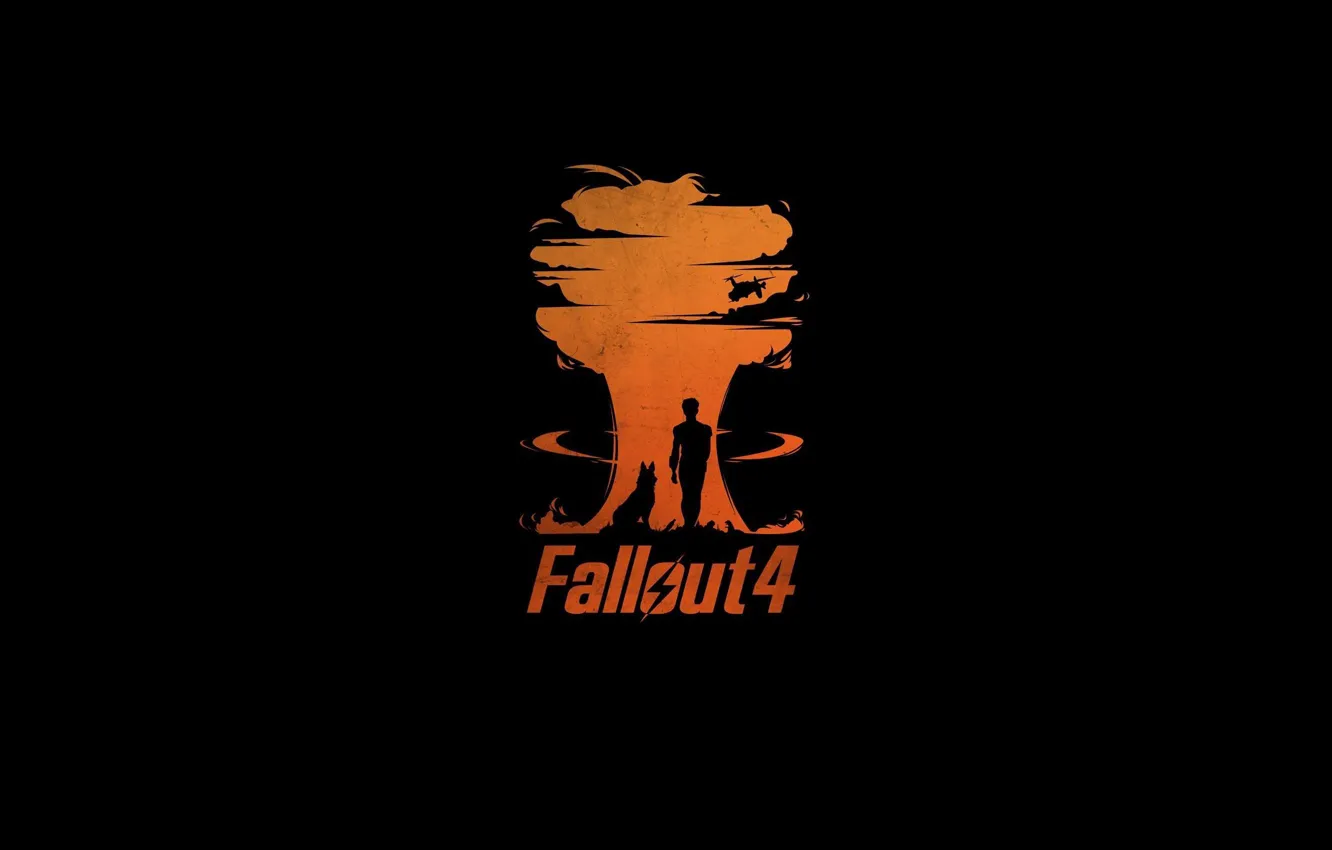 Photo wallpaper Minimalism, The game, The explosion, Figures, Background, Fallout, Bethesda Softworks, Bethesda