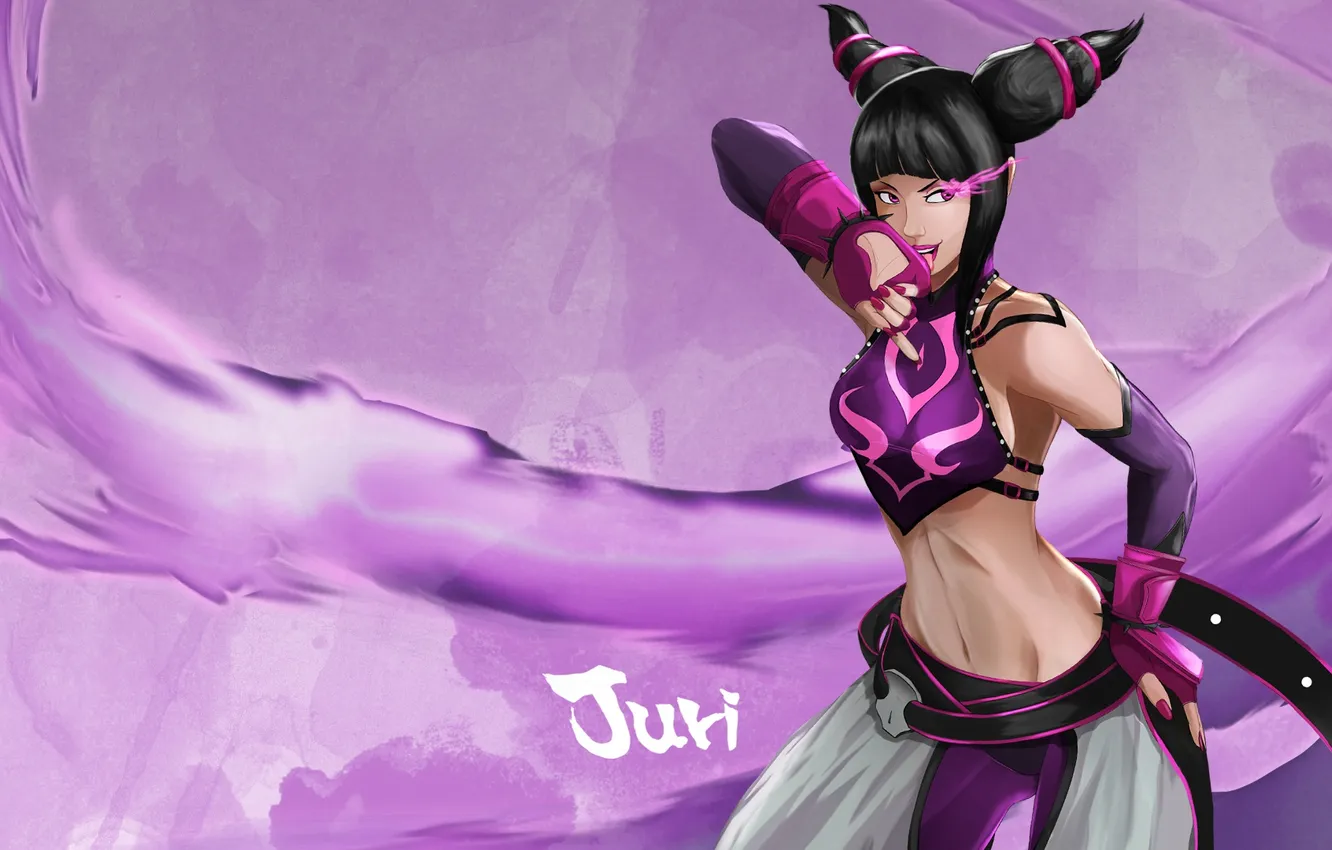 Photo wallpaper girl, art, Street Fighter, Juri
