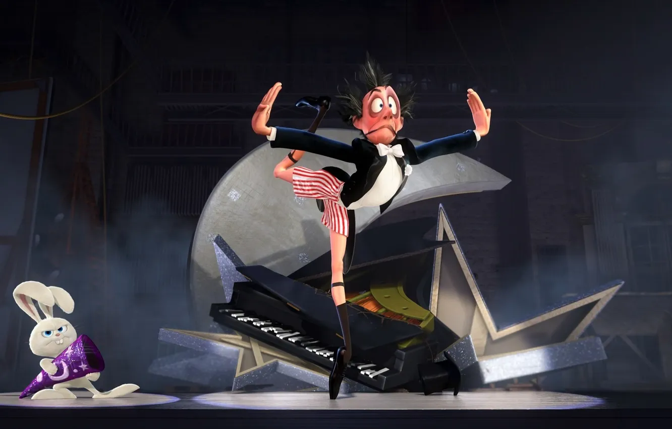 Photo wallpaper scene, hat, piano, Pixar, presto, the magician, Presto, posture cartoon