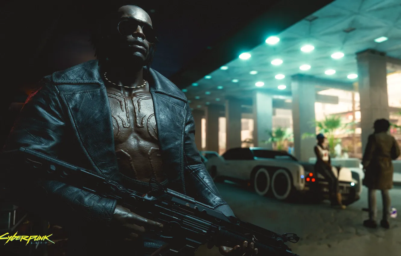 Photo wallpaper car, lights, future, the game, technology, future, game, character