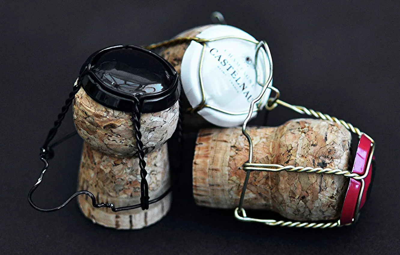 Photo wallpaper wire, tube, champagne