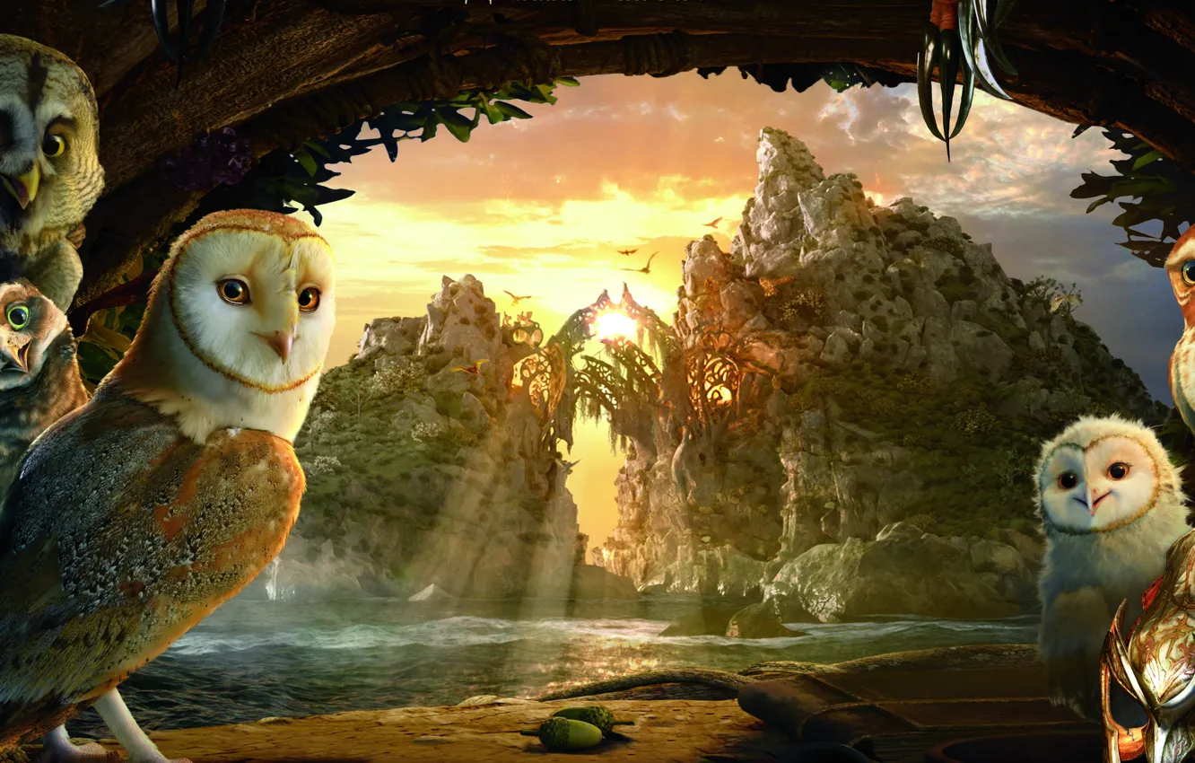 Photo wallpaper the sky, bright colors, clouds, trees, sunset, mountains, river, rocks