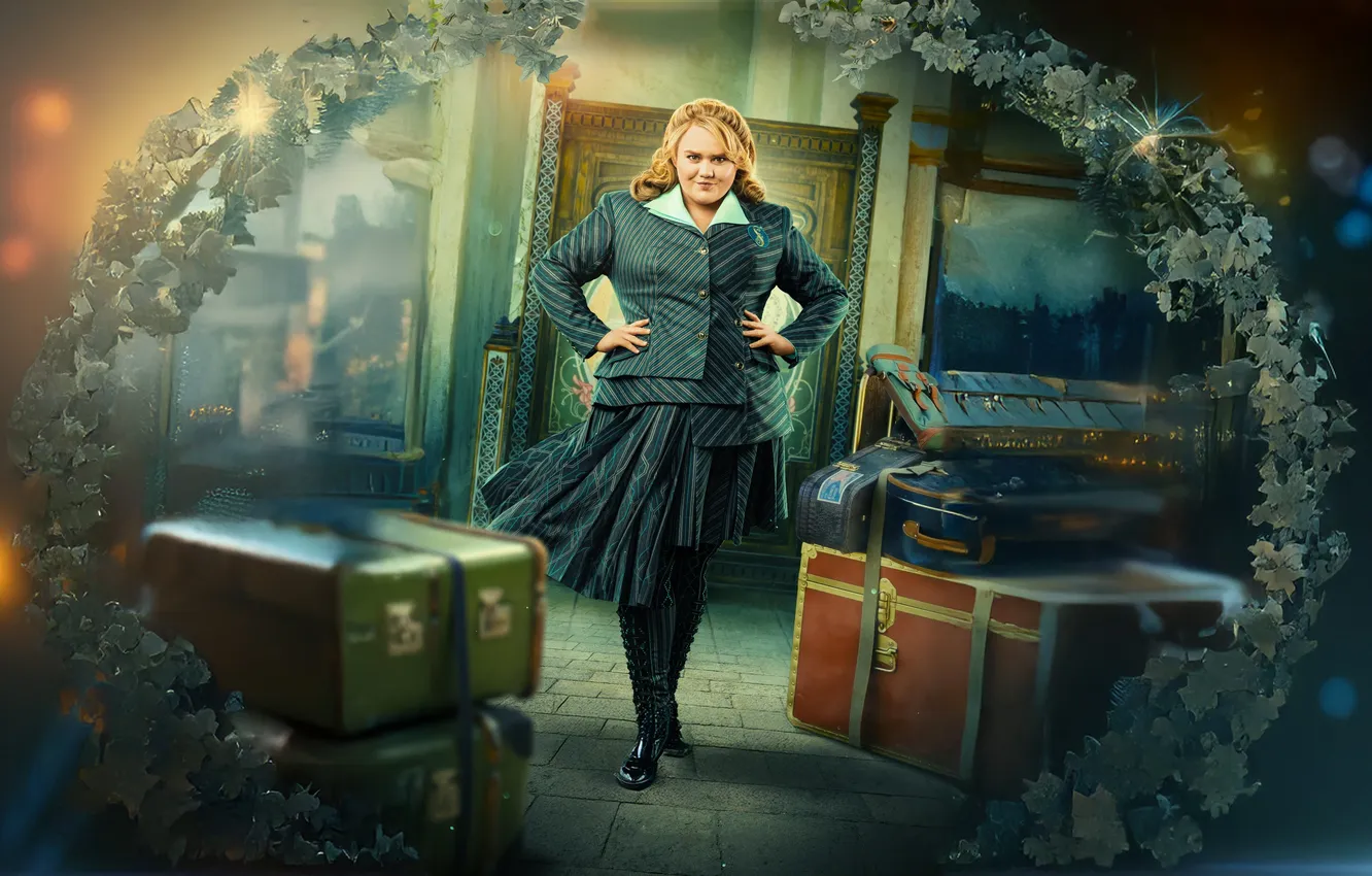 Photo wallpaper girl, suitcase, Wicked: Part One, Evil: Part One