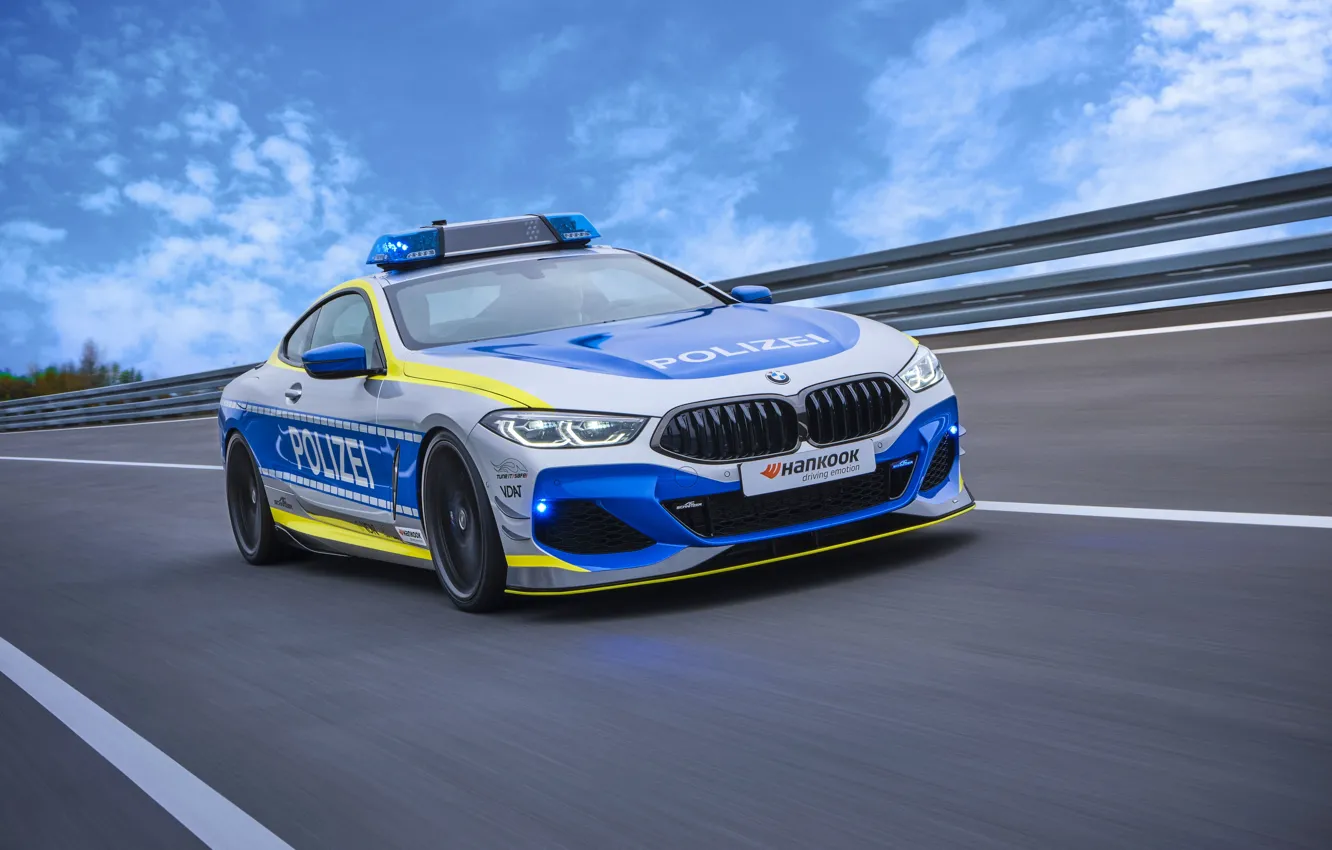 Photo wallpaper hankook, AC Schnitzer, Polizei, BMW 850i, xDrive Coupe