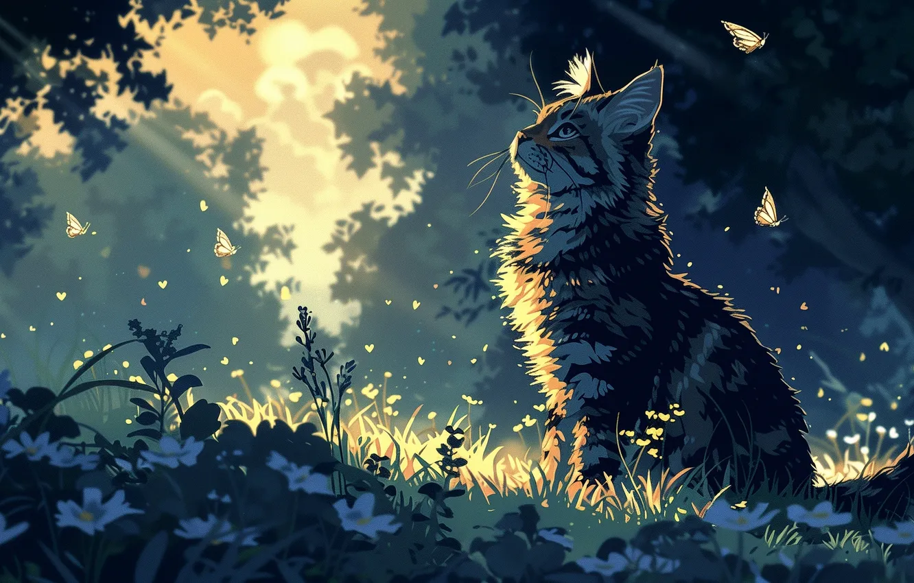 Photo wallpaper animals, nature, cats