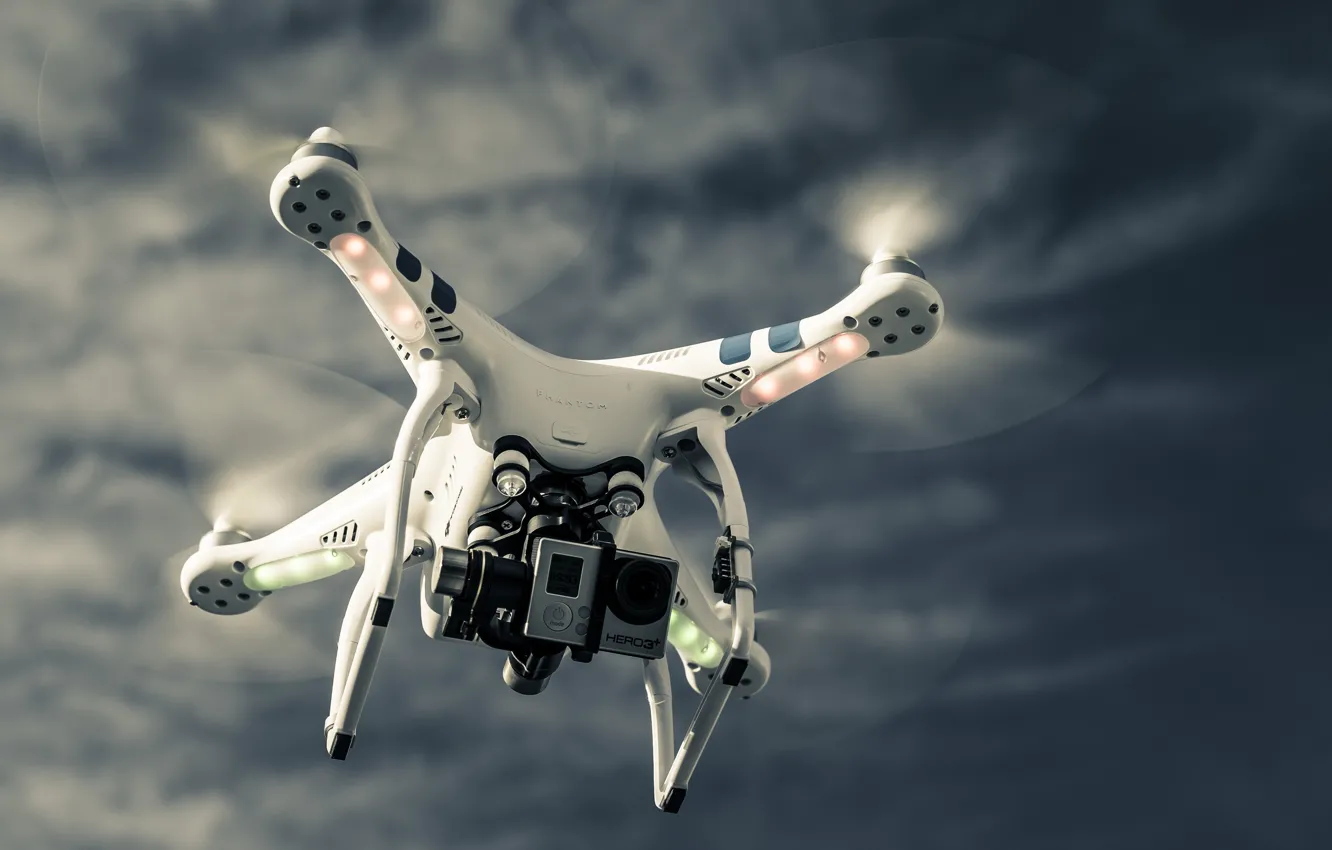 Photo wallpaper sky, technology, drone, high technology, quadcopter, high tec, dji phantom