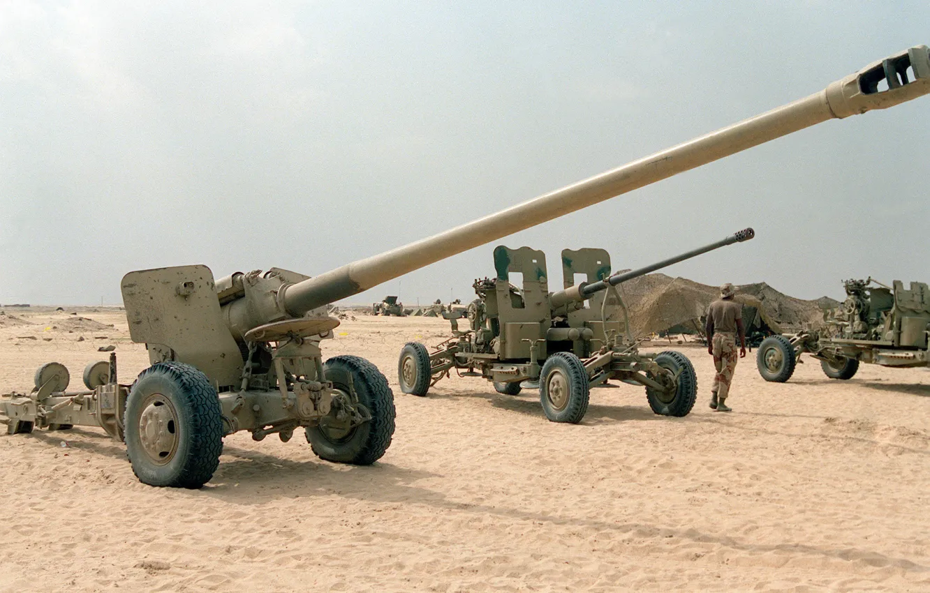 Photo wallpaper weapon, artillery, Type 59, howitzer, 130 mm