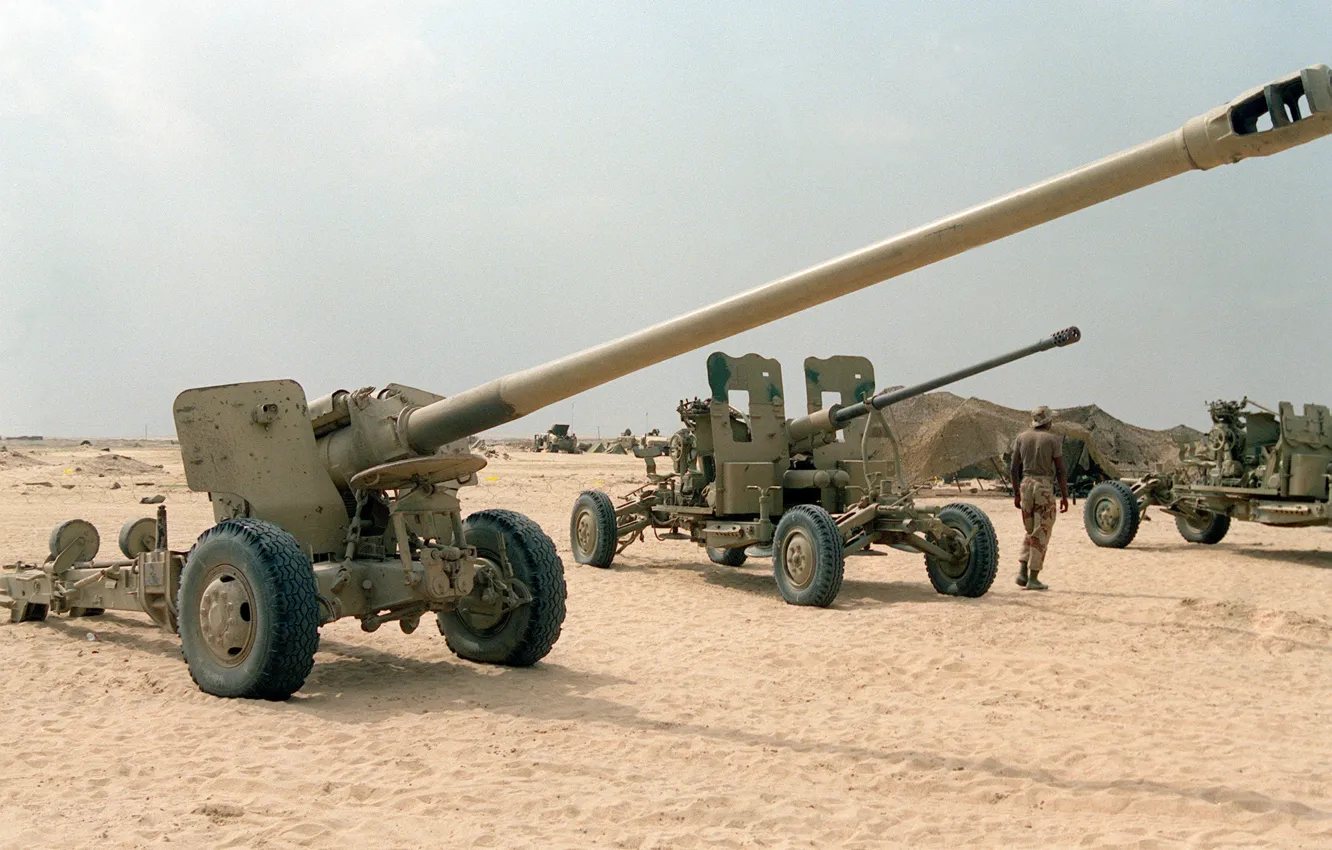 Photo wallpaper weapon, artillery, Type 59, Howitzer, 130 mm
