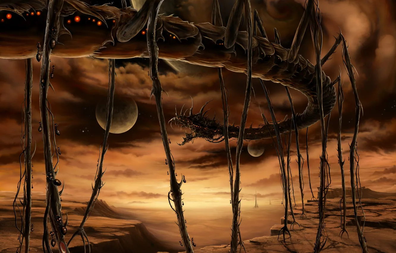 Photo wallpaper planet, being, monster, Ant