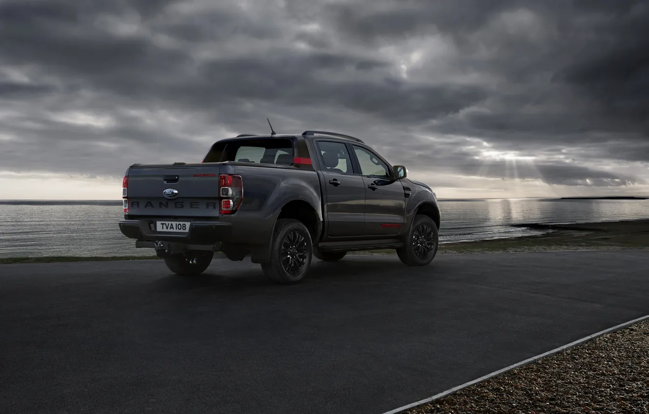 Photo wallpaper Ford, pickup, Ranger, Thunder, on the road, 2020