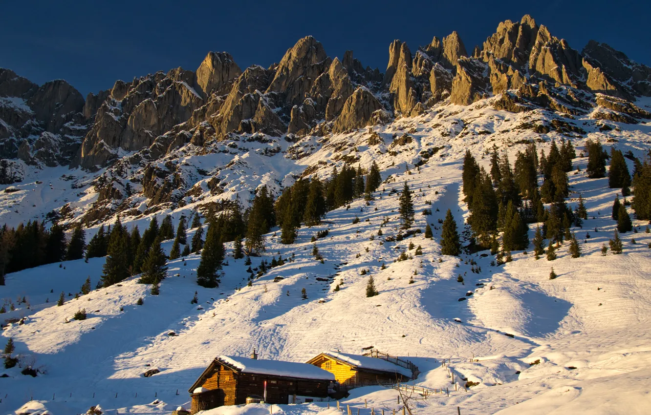 Photo wallpaper snow, mountains, Austria, Alps